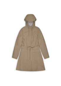 RAINS Curve Long Jacket W3 Regenjacke Women (Gr&ouml;&szlig;e XL |beige |wasserdicht)