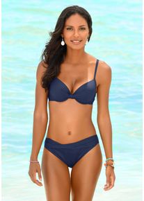 s.Oliver Damen Bikini-Hose "Spain", blau, Gr. 38, unifarben, Microfaser, Microfaser, Badehosen, mit gedrehtem Bündchen