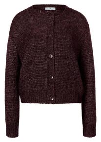 Peter Hahn - Strickjacke mit überschnittener Schulter, rot, Gr. 36 / S - Wolle