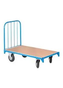 Manorga Transportwagen mit Sperrholz-Bodenwanne Blau 1000 x 600 x 1200 mm