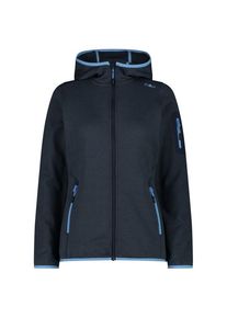 Fleecejacke CMP Jacket Fix Hood Jacquard Knitted 3H19826 Damen (Gr 34 |blau)