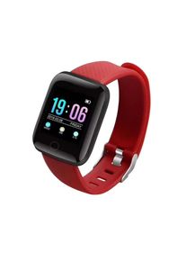TPFNet Smart Watch / Fitness Tracker IP67 - Silikon Armband - Android & IOS - Rot