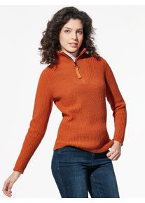 Walbusch Baumwoll-Pullover Troyerkragen