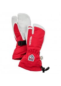 Hestra Army Leather Heli Ski 3 Finger Handschuhe Kids (Gr 5 |rot |wasserdicht)