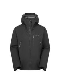 Rab Downpour Mountain Jacket Regenjacke Herren (Gr M |grau/schwarz |wasserdicht)