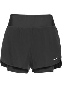 Brooks Chaser Funktionsshorts Damen - schwarz - Gr. L - Polyester/Elastan