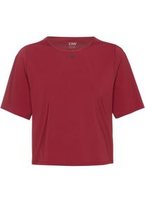 ICANIWILL Charge Croptop Damen - rot - Gr. S - Polyamid/Elastan