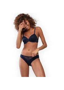 B&uuml;gel-BH Mey "Luxurious", Damen, Gr. 90, Cup B, blau (night blau), Obermaterial: 87% Polyamid, 13% Elasthan, BHs B&uuml;gel-BH, Spitze, vorgeformte Cups, Tr&auml;ger verstellbar