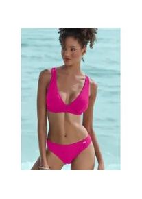 Triangel-Bikini-Top Buffalo "Bubble", Damen, Gr. 32, Cup A/B, pink, Obermaterial: 96% Polyamid, 4% Elasthan. Futter: 92% Polyester, 8% Elasthan, Strukturmuster, Bikini-Oberteile, mit floraler Struktur