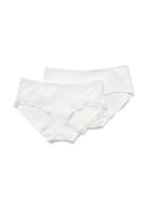 Tchibo - 2 Pantys aus Rippe - Damen - Gr. S - wei&szlig;