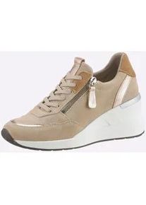 Sneaker Airsoft, Damen, Gr. 41, beige (sand), Veloursleder, Schuhe Sneaker
