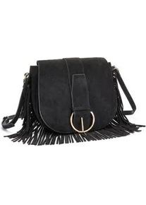 Umh&auml;ngetasche Lascana "Handtasche", Damen, Gr. B/H/T: 29cm x 26cm x 9cm, schwarz, Microfaser, Taschen Umh&auml;ngetasche, Crossbody Bag, Schultertasche, Westerntasche, Cowboy-Look VEGAN