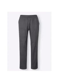 Schlafhose, Herren, Gr. 60/62, Normalgr&ouml;&szlig;en, grau (anthrazit), 100% Baumwolle, unifarben, Hosen Schlafhose