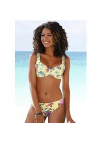Bikini-Hose Sunseeker "Jam", Damen, Gr. 42, N-Gr, bunt (gelb, bunt), Microfaser, bedruckt, floral, Badehosen Bikini-Hose, mit Alloverprint