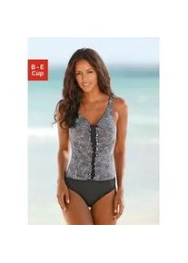 Badeanzug Lascana, Damen, Gr. 38, Cup B, braun (braun, bedruckt), Polyamid, bedruckt, Badeanz&uuml;ge Badeanzug, mit trendigem Animalprint und Shaping-Effekt