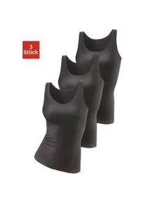 Achselhemd Petite Fleur, Damen, Gr. 36, N-Gr, schwarz, Feinripp, Obermaterial: 100% Baumwolle, unifarben, k&ouml;rpernah, tiefer Rundhals, Unterhemden, aus reiner Baumwolle, Tanktop, Unterziehshirt, Topseller