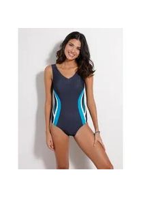 Badeanzug, Damen, Gr. 46, Cup D, blau (nachtblau), Polyamid, Badeanz&uuml;ge Badeanzug