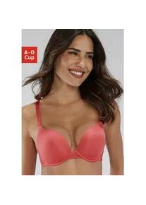 Push-up-BH s.Oliver "Louise", Damen, Gr. 75, Cup C, orange (dunkelorange), Microtouch, Obermaterial: 59% Polyamid, 21% Elasthan, 20% Polyester, BHs Push-up-BH, mit nahtlos vorgeformten Schalen