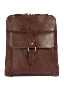 SPIKES & SPARROW Cityrucksack SPIKES & SPARROW, Damen, Gr. B/H/T: 28cm x 30cm x 5cm, onesize, braun (cognac), Leder, Rindsleder, Retro, Rucks&auml;cke Cityrucksack, echt Leder