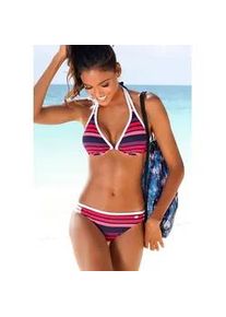 B&uuml;gel-Bikini Kangaroos, Damen, Gr. 36, Cup E, bunt (bunt, gestreift), Polyamid, Bikini-Sets B&uuml;gel-Bikini, Neckholder