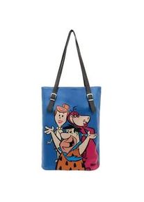 Umh&auml;ngetasche DOGO "Tall Bag Damen Schultertasche Family Rocks Damen Schultertasche", Damen, Gr. B/H/T: 40cm x 34cm x 10cm onesize, blau, Taschen Umh&auml;ngetasche, Handgefertigt