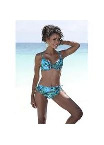 B&uuml;gel-Bikini Vivance, Damen, Gr. 38, Cup B, blau (t&uuml;rkis bedruckt), Xtra Life LYCRA, bedruckt, Bikini-Sets B&uuml;gel-Bikini, mit seitlich regulierbaren Cups