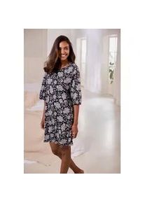 Nachthemd Vivance DREAMS, Damen, Gr. 32/34, N-Gr, schwarz (schwarz paisley), Single Jersey, Obermaterial: 100% Viskose, Paisley, bequem kurz, Rundhals, Raglan&auml;rmel elastischer Bund, Kleider Nachthemd, mit Paisleymuster
