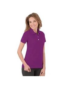Poloshirt TRIGEMA "TRIGEMA Poloshirt", Damen, Gr. XL, lila (brombeer), Piqu&eacute;, 100% Baumwolle, Basic, ohne Ausschnitt, Shirts