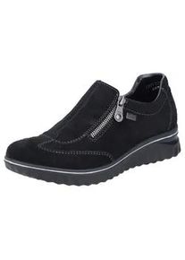 Slip-On Sneaker Rieker, Damen, Gr. 41, schwarz, Veloursleder, Schuhe Sneaker, Freizeitschuh, Halbschuh, Outdoorschuh mit RiekerTEX-Membran