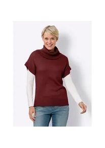 Pullunder Classic Basics "Pullunder", Damen, Gr. 44, rot (bordeaux), 100% Polyacryl, unifarben, Pullover Pullunder