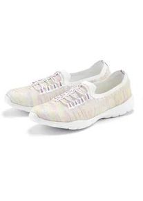 Sneaker Lascana "Slipper, Halbschuh, leichtes Meshmaterial", Damen, Gr. 39, gelb (gelb, pink meliert), Obermaterial: 100% Textilmaterial. Decksohle: 100% Textilmaterial. Futter: 100% Textilmaterial. Laufsohle: 100% Synthetik, mehrfarbig, meliert, Schuhe Sneaker, runde Schuhspitze, mit Gummizug, herausnehmbare Innensohle