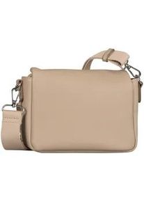 Umh&auml;ngetasche Tom Tailor "Rella", Damen, Gr. B/H/T: 22cm x 15cm x 7cm, beige (natur), Polyurethan, clean, gepflegt, unifarben, Taschen Umh&auml;ngetasche, aus fein genarbtem Material mit farblich passendem Gewebeband