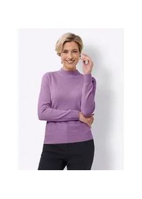 Stehkragenpullover "Stehkragen-Pullover", Damen, Gr. 50, lila (orchidee), 100% Polyacryl, unifarben, Pullover Stehkragenpullover