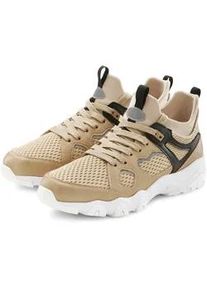 Sneaker John Devin "Schn&uuml;rschuh, Freizeitschuh, Halbschuh, Schn&uuml;rhalbschuh, Turnschuh", Herren, Gr. 40, beige, Obermaterial: 80% Lederimitat, 20% Synthetik. Decksohle: 100% Textilmaterial. Futter: 100% Textilmaterial. Laufsohle: 100% Synthetik, mehrfarbig, Schuhe Sneaker, im sportiven Look mit Mesh-Einsatz VEGAN