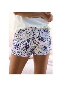 Pyjamashorts s.Oliver, Damen, Gr. 48/50, N-Gr, rosa (grau, rosa, gebl&uuml;hmt), Single Jersey, Obermaterial: 50% Baumwolle, 50% Viskose, gebl&uuml;mt, Basic, Basic kurz, Hosen, mit sch&ouml;nem Allover-Print