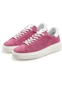 Sneaker ELBSAND "Schn&uuml;rschuh, Turnschuh, Schn&uuml;rhalbschuh, Freizeitschuh, Ledersneaker", Damen, Gr. 39, pink, Obermaterial: 95% Ziegenleder, 5% Schafsleder. Decksohle: 100% Schafsleder. Futter: 100% Lederimitat. Laufsohle: 100% Synthetik, unifarben, Schuhe Sneaker, aus Leder mit modischer Plateausohle