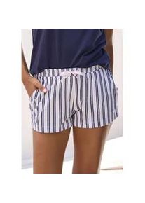 Pyjamashorts s.Oliver, Damen, Gr. 48/50, N-Gr, schwarz-wei&szlig; (schwarz, wei&szlig;, gestreift), Single Jersey, Obermaterial: 50% Baumwolle, 50% Viskose, gestreift, Basic, Basic kurz, Hosen, mit sch&ouml;nem Allover-Print