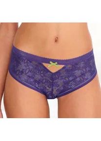 Stringpanty Vivance "Madita", Damen, Gr. 36/38, blau, Spitze, Obermaterial: 59% Polyamid, 28% Polyester, 13% Elasthan, Unterhosen, aus Spitze mit &bdquo;LOVE&ldquo;-Schriftzug