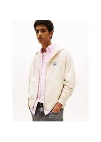 Tommy Hilfiger Kapuzensweatjacke TOMMY JEANS "TJM CRP NEW CLASSICS ZIP THR", Herren, Gr. XL, beige (desert sand dune), Sweatware, Obermaterial: 100% Baumwolle, unifarben, regular fit normal, Rundhals, eingesetzt B&uuml;ndchen, Sweatjacken, Mit Rundhalsausschnitt