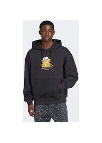 Kapuzensweatshirt Adidas ORIGINALS "GRAPHIC LO HD", Herren, Gr. M, schwarz, Obermaterial: 100% Baumwolle, normal, Rundhals, angesetztes B&uuml;ndchen, Sweatshirts