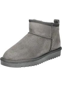 Snowboots Ara "Ara Stiefel Veloursleder/Textil", Damen, Gr. 38, grau (hellgrau), Textil, Veloursleder, Schuhe Snowboots