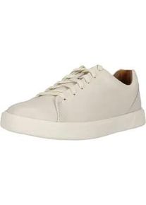 Sneaker Clarks "Un Costa Lace", Herren, Gr. 40, wei&szlig;, Leder, Schuhe Sneaker, im schlichten Look mit Barfu&szlig;komfort