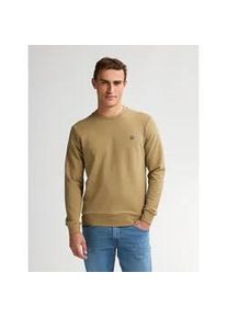 Sweatshirt PETROL INDUSTRIES, Herren, Gr. M, braun (oak), Sweatware, Obermaterial: 95% Baumwolle, 5% Elasthan, regular fit taillenbedeckt, Rundhals, Rippb&uuml;ndchen, Sweatshirts Sweatshirt, mit Logo Stickerei