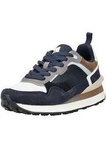 Sneaker Bullboxer "Bullboxer Sneaker Leder", Herren, Gr. 41, blau (navy), Leder, Schuhe Sneaker