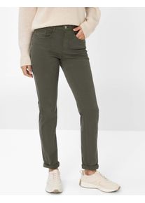 Brax Damen Five-Pocket-Hose Style MARY DEEP FOREST, denim dunkelgrün, Gr. 38