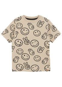 Minymo T-Shirt S/S AOP T-Shirt Kinder (Gr 104 |beige)