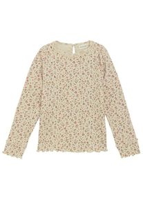 Longsleeve Minymo T-Shirt L/S AOP Rib Kinder (Gr 92 |beige)