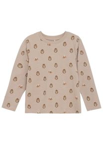 Minymo T-Shirt L/S AOP No 134004 Longsleeve Kinder (Gr 152 |beige)
