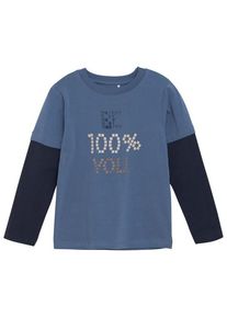 Minymo T-Shirt L/S No 134003 Longsleeve Kinder (Gr 116 |blau)