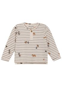 Minymo T-Shirt L/S AOP No 114063 Longsleeve Kinder (Gr 92 |beige)